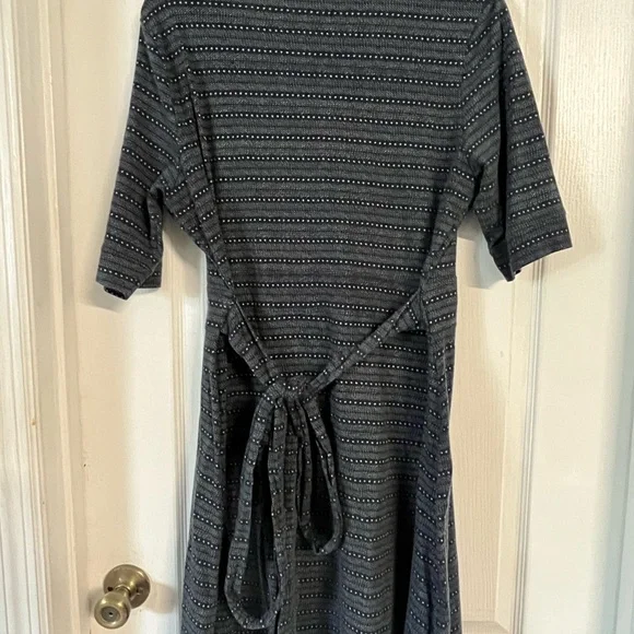 Toad&Co Black and Gray Patterned Midi Dress - Picture 2 of 4